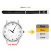 sourcing map Elastic Nylon Watch Band 20mm One-Piece French Watch