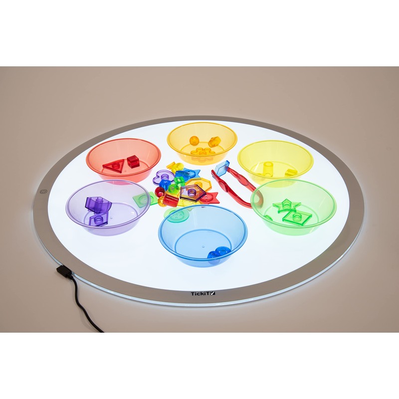 TickiT 73117 Translucent Colour Sorting Bowls, Red, Orange, Yellow, Green,