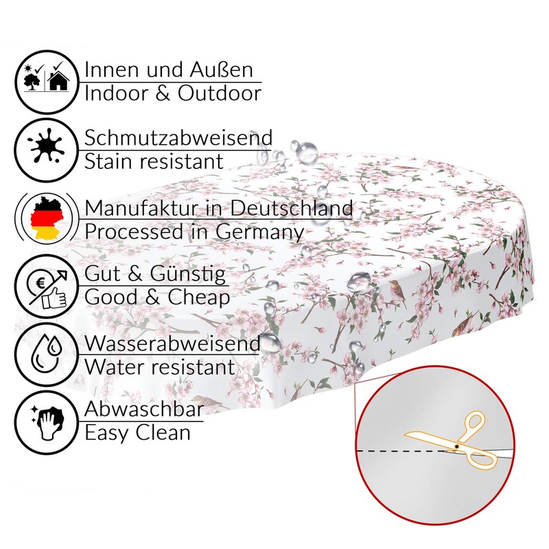 Anro Oilcloth Wax Tablecloth, Washable