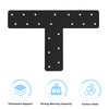 2 Pcs T Post Bracket,13"x13"T Flat Mending Plate with Black