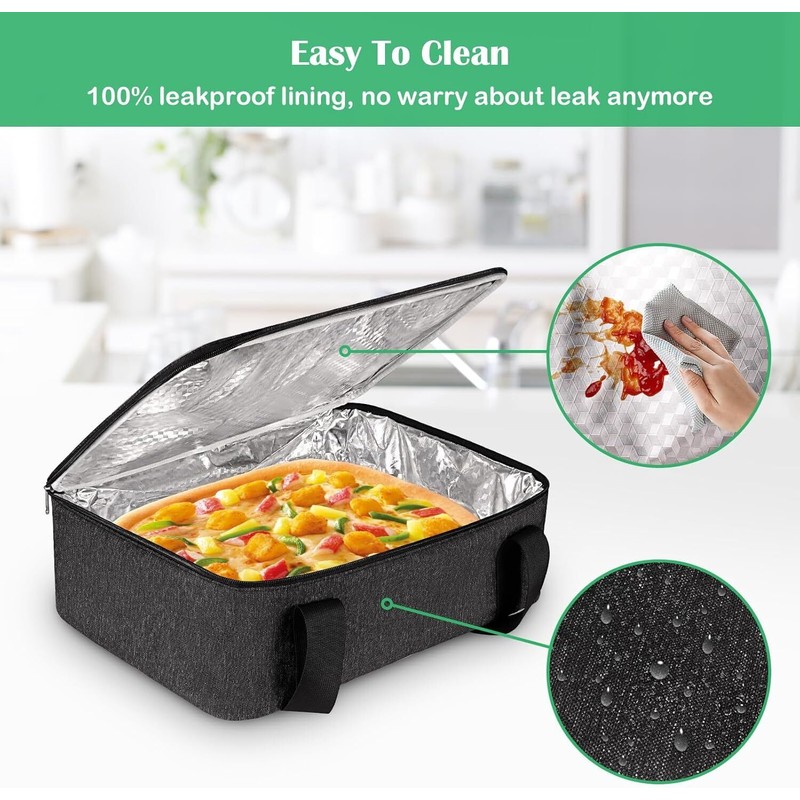 KENOBE Insulated Casserole Carrier Casserole Dish Bag Carrying Case Portable