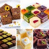 Silikon Backform für Brownies und Schokolade, 9 Würfel, 23x23x3 cm,