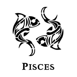 PISCES Zodiac Sign Astrology Horoscope Fish 8.5" x 11" Stencil 20 Mil Plastic Sheet NEW S372