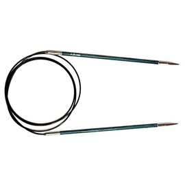 KnitPro Royale: Knitting Pins: Circular: Fixed: 100cm x 3.25mm, Birchwood, brass, Multi-Colour, 3.25mm