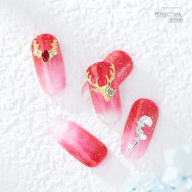 WOKOTO 30pcs Deer Horn Alloy 3d Nail Art Charms For Nails Antler Nail Charms For Nail Art 3d Nail Jewels Rhinestones For Nails Christmas Buckhorn Nail Studs Jewels For Nail Art Rhinestone Charms