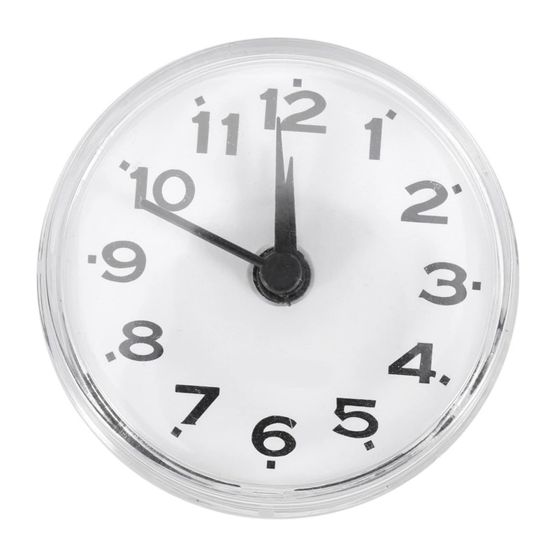 VIFERR Mini Wall Clock Suction Cup Waterproof Round Wall Clock