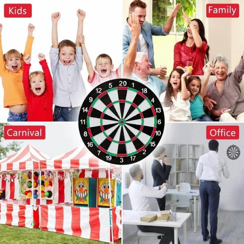 Kwalux Tiro Al Blanco Diana 6 Dardos Doble Cara 40.5cm