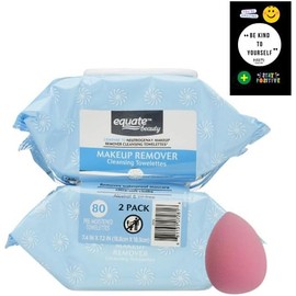 Toallitas limpiadoras desmaquillantes Equate Beauty, 80 unidades, paquete de 2, fabricante 1 ESPONJA DE MAQUILLAJE Explorador, marca privada