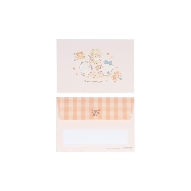 Sunstar Stationery Chiikawa Mini Letter Set, Checkered Osmanthus Scent, 729541,