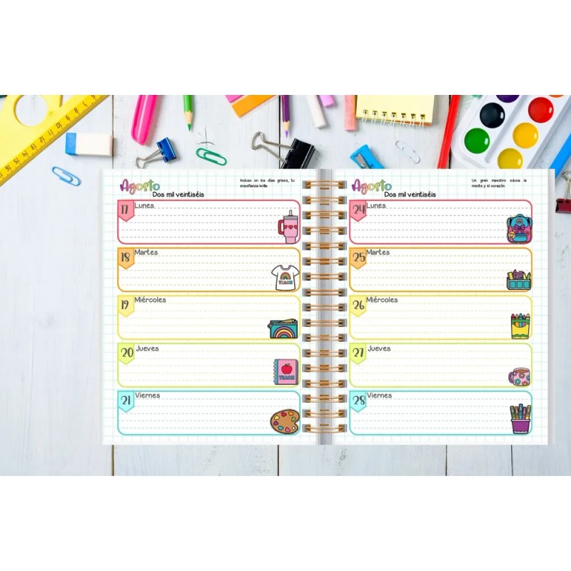 Agenda Maestra Personalizable 2026 Dots