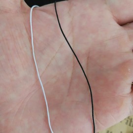 Amaney 500m 0.5mm Black Elastic Cord Beading Threads Stretch String Fabric Crafting Cords for Jewelry Making