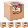 VGOODALL 20PCS Cupcake Boxes, 3.5"x3.5"x3.5" Individual Cupcake Containers Pre-Assembled Containers