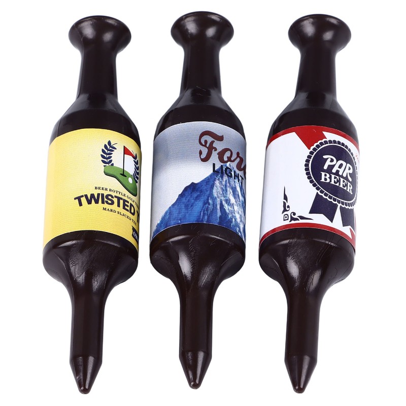 6PCS Mini Beer Bottle Golf Tees Plastic Funny Golfing Tees