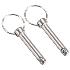 TA-VIGOR 2Pcs Quick Release Pins, 8mm Dia 45mm Length Bimini Top Pin Marine Hardware Carbon Steel for Boat Accessories Marine Hardware