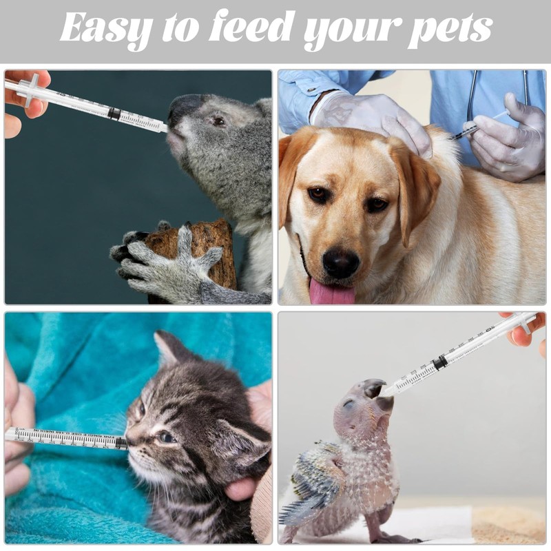 10 Pack 1ml Dispensing Measuring Tools, Plastic Syringes,Individually Sealed Lab