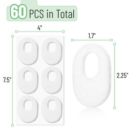 DR. JK- Felt Callus Pads, 60 pcs, White Oval Callus Cushions for Feet, Corn Pads for Feet, Corn Pads for Bottom of Foot, Callus Pads for Feet, Corn Cushions for Feet, Callus Pads for Bottom of Foot