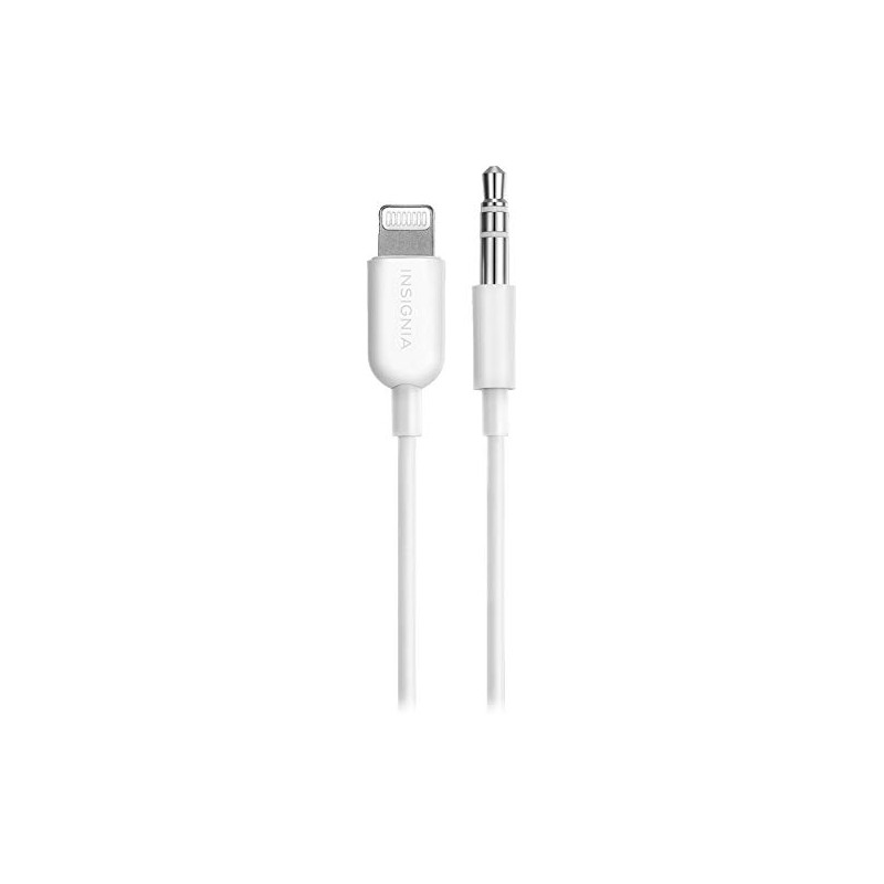 Insignia 0.9m (3 ft.) Lightning/3.5mm Stereo Audio Cable - White