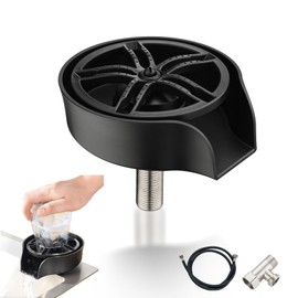 Lavador de Vidrio para Fregadero,Enjuagador Fregadero de Cocina, Enjuagador de Vidrio de Acero Inoxidable para Fregadero de Cocina, Cafetería y Bar