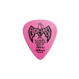 Ernie Ball Everlast - Púas para guitarra, 0,60 mm, 12 unidades, color rosa