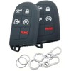 RUNZUIE 2Pcs 5 Buttons Silicone Smart Key Fob for 2024