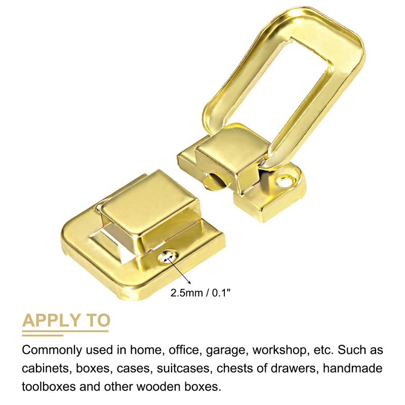 METALLIXITY Toggle Catch Lock (40mm x 27mm) 2Pcs, Iron Hasp