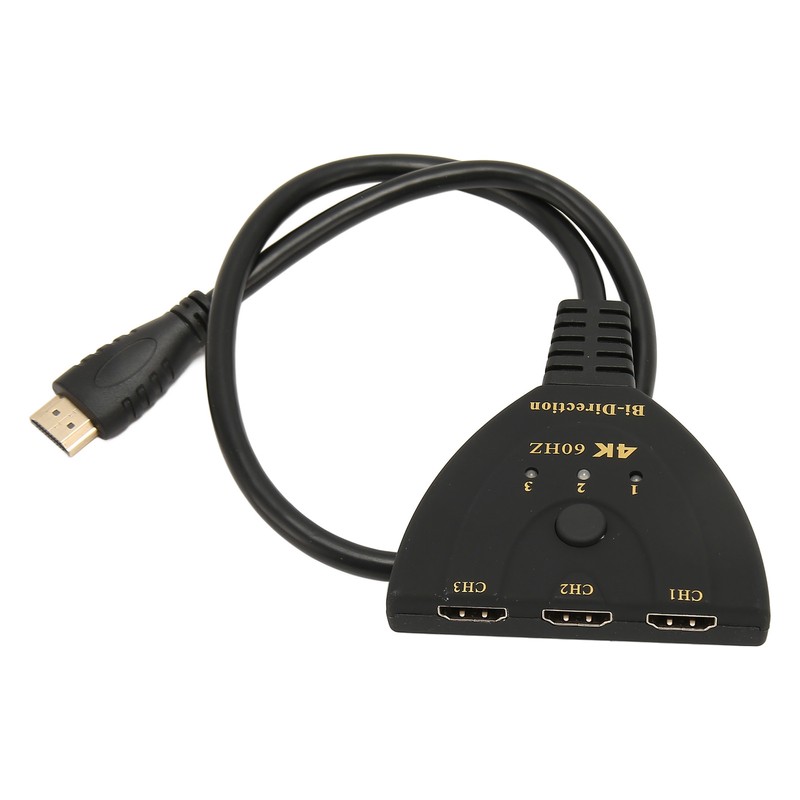 HD Multimedia Interface Switch 4K 60Hz 3 in 1 Out