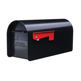 ARCHITECTURAL MAILBOXES - Buzones Arquitectónicos Ironside de gran capacidad de acero galvanizado negro, buzón de montaje en poste, MB801...