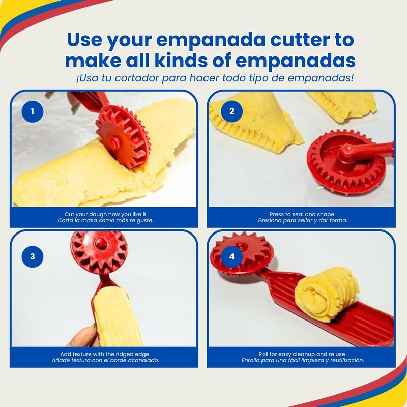 Molde Para Empanadas (3 Uds) con Molde para Arepas (3