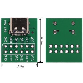 DollaTek 10pcs USB Type-C to DIP PCB Connector Bulletin Board Test Board Solder Socket Dip Pin Header Adapter Module