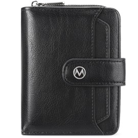 FALAN MULE Purses for Women RFID Blocking Small Compact Bifold Women's Wallet Zipper Coin Pocket Ladies Purse with ID Window