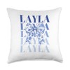 Coquette Custom LAYLA Blue French Bow Throw Pillow