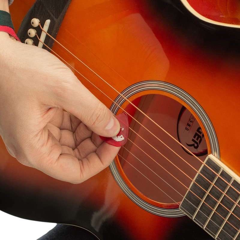 Guitar Picks with Storage Tin - 12 Gel Plectrums 0.46mm