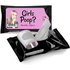Girls Poop Wet Wipes - Weird Moist Wipes for Teens and Adults - Travel Size, Disposable, Hand Use Only