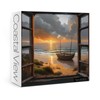 Beach Sunset Puzzles for Adults 1000 Pieces, 3D Window Art