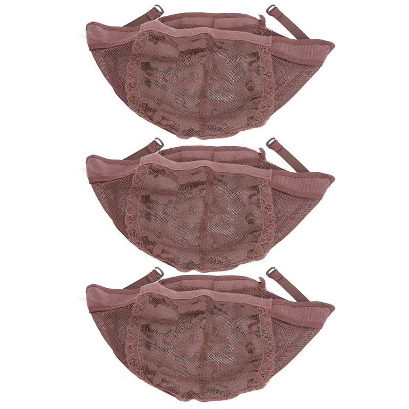 3pcs Stretchable Stocking Wig Cap Breathable Nylon Mesh Hat for