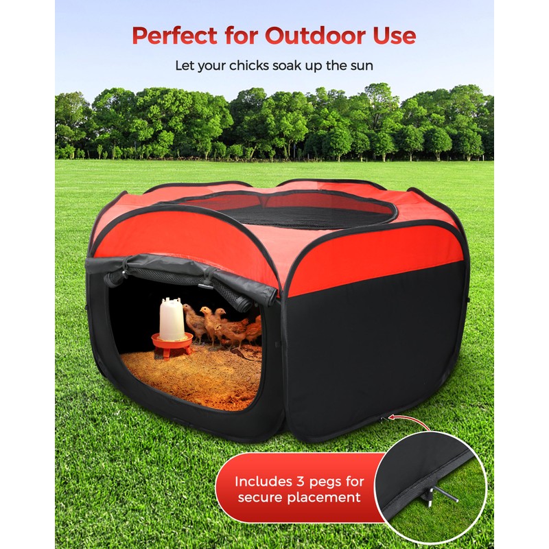 Besly Brooder Box for Chicks,Large Foldable Chicken Brooder Box,Starter Kit