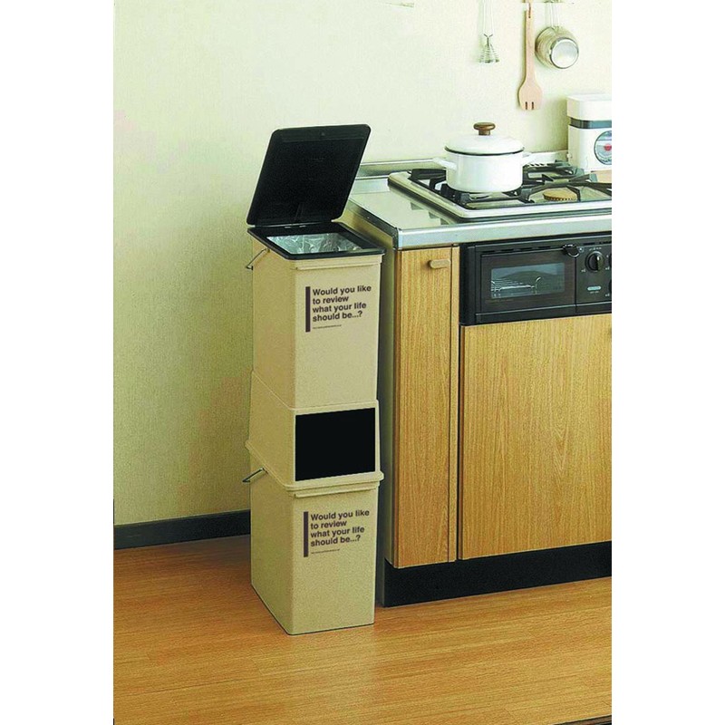 LIKE-IT CFS-D01 Yoshikawakuni Industrial Dust Lid Push, Bk, Black