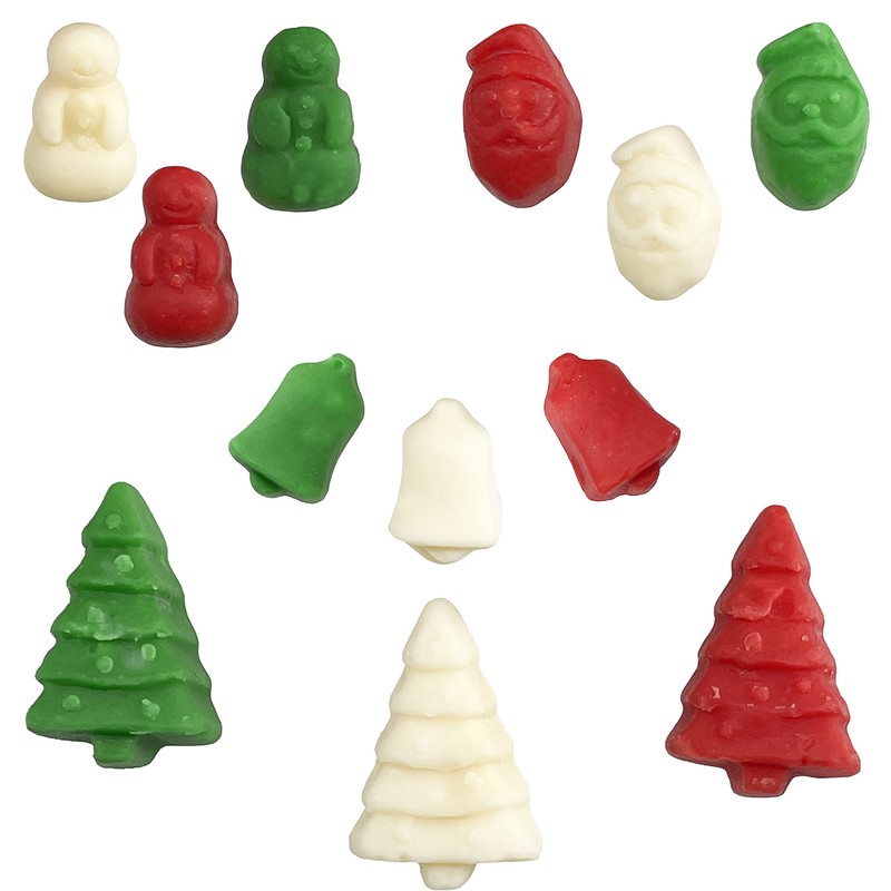 Fruidles Christmas Mello Cremes Gummi Bears Candy Sweet Confection, Traditional