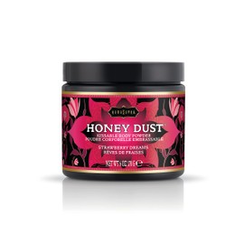 KAMA SUTRA Honey Dust Strawberry Dreams 6 oz/170 g - Kissable Body Powder with Feather Tickler/Applicator - Wicks Away Moisture for Sensual Body Experience
