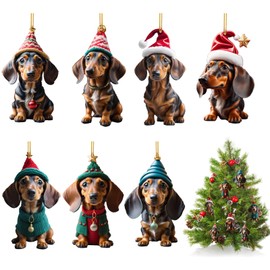 Pack of 10 Christmas Tree Cat Pendants, Christmas Pendant Decoration, Acrylic Pendant Christmas, Christmas Tree Decorations for Christmas Party, Christmas Tree Decoration