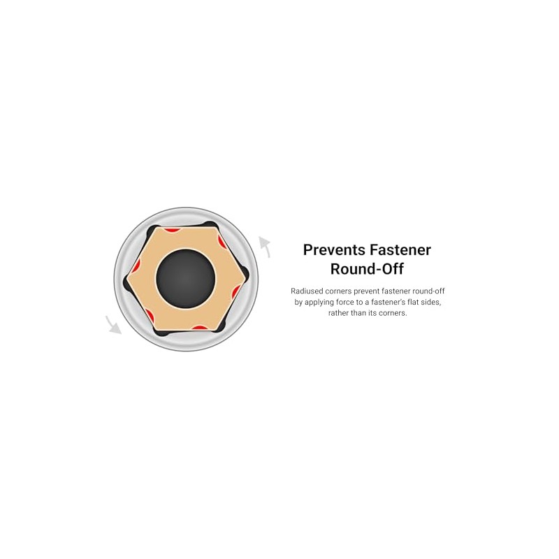 TEKTON 3/8 Inch Drive x 24 mm Shallow 6-Point Socket