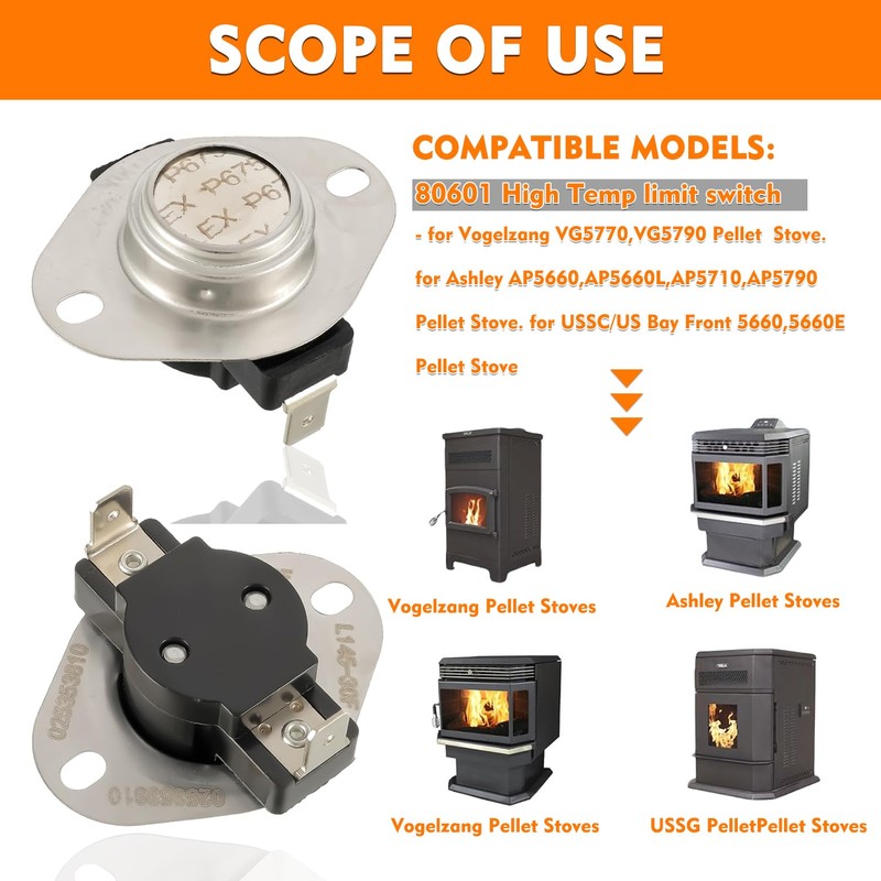 HUAREW 02535381000 Furnace Temperature Limit Switch L145-30F for York Coleman,