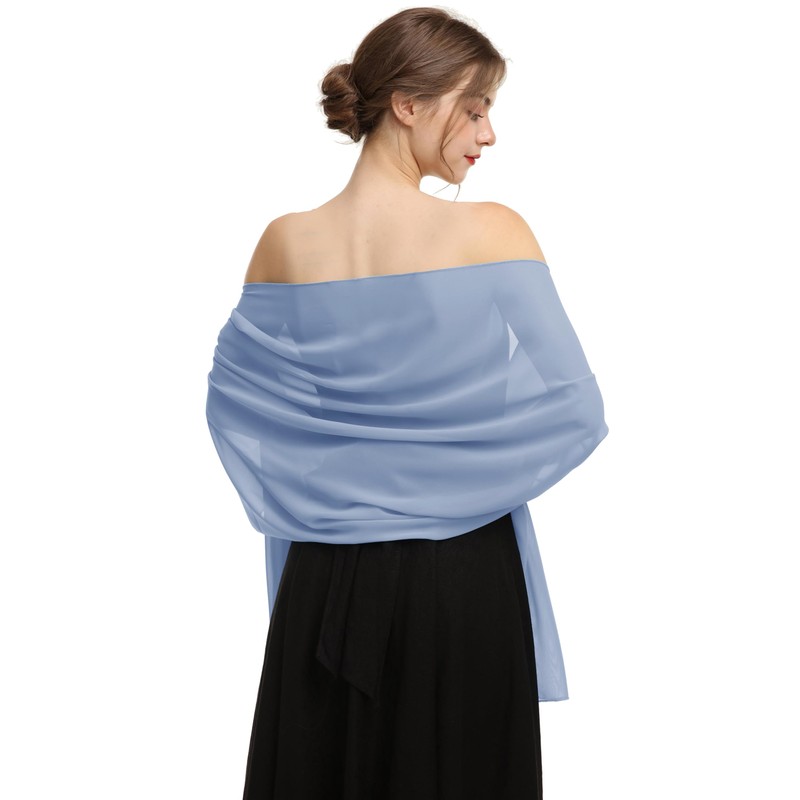 Chales y envolturas de gasa para vestidos de noche para