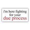 Magnet Sticker Due Process Magnetic I'm Here Fighting for FDT