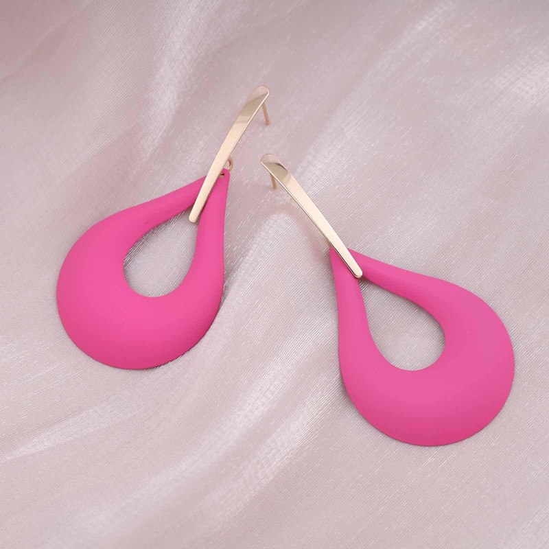 Erimberate Bohemian Enamel Teardrop Dangle Earrings Metal Bar Stud Earrings