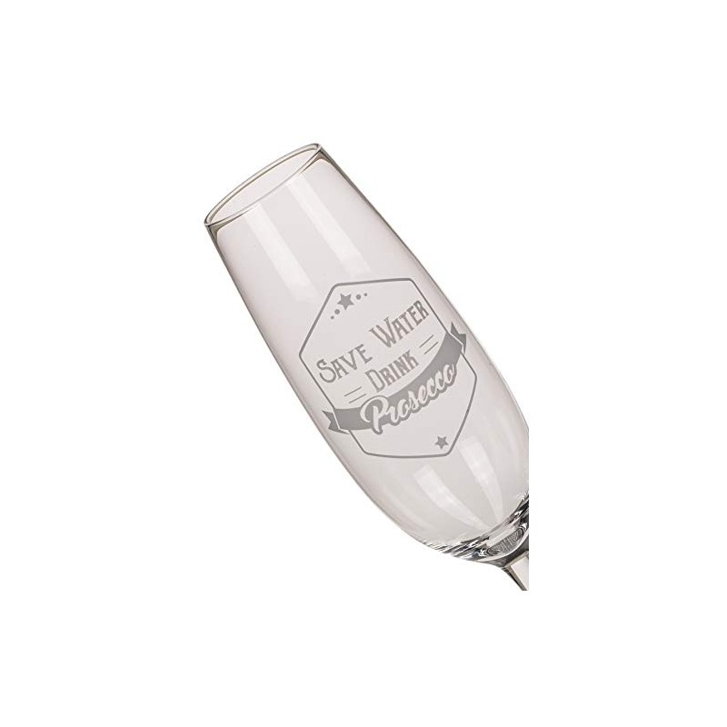 Out of the blue Prosecco Glass Save Water Drink Prosecco