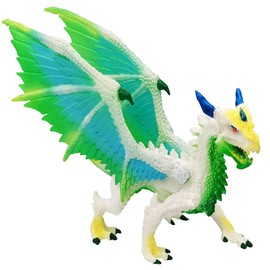 Doyomtoy Ice Dragon Figurine, Green Ice Dragon Toys, Miniature Dragon Statue, for Kids Gift Animal Toys or Stocking Stuffed, Home Decoration