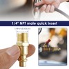 10Pcs Heavy Duty Brass 1/4-Inch NPT Air Hose Quick Plug