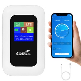 SGZIOO Portable Wifi Hotspot, 4G Portable Wifi Travel Router, 150Mbps Speed Internet Up to 10 Users, Mobile wifi Router with Sim Card Slot, Mobile Hotspot for Travel Party