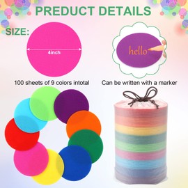 100 PCS Carpet Markers Floor Dots,Multicolor Carpet Spots for Classroom,4" Carpet Dots Spot Markers,Carpet Floor Dots Spots,Rug Circles Marker Spot for Preschool Kindergarten Elementary Teachers